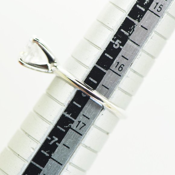 1.5 Carat Round Diamond Solitaire Engagement Ring 14K White Gold D/SI2 Size 6 - Picture 6 of 8